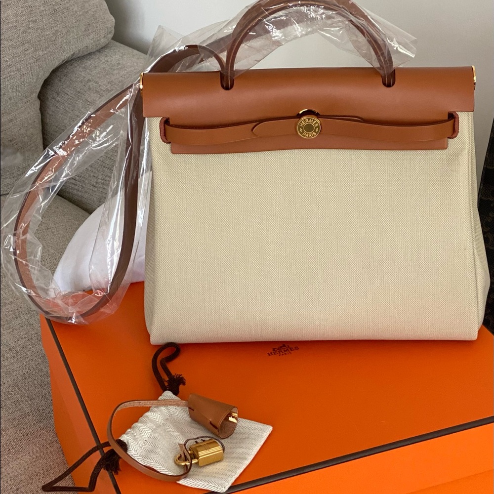 Brand New Hermes Herbag 31 (Beton/ Favue)